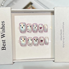 Aurora Ghost Halloween Press-On Nails