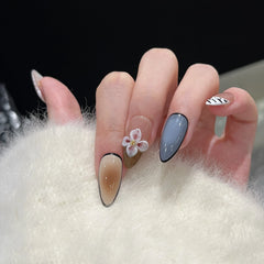 Camellia Cat-Eye Press-on Nails