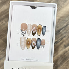 Camellia Cat-Eye Press-on Nails