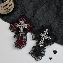 Crimson Chapel Cross Clips