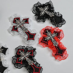 Crimson Chapel Cross Clips
