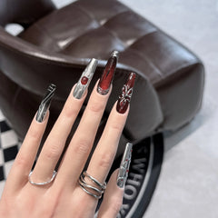 Crimson Eye Cyberpunk Press-On Nails