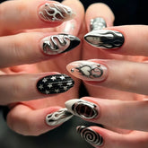 Cyberpunk Liquid Metal Press-On Nails