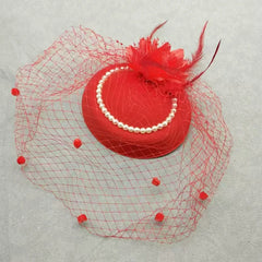 Dusty Rose Pearl Fascinator