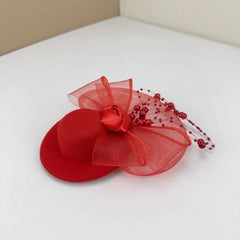 Dusty Rose Pearl Fascinator