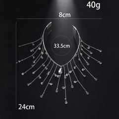Moonlit Crystal Hair Veil