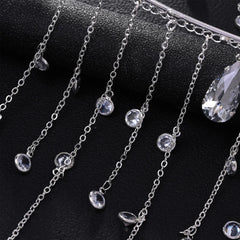 Moonlit Crystal Hair Veil