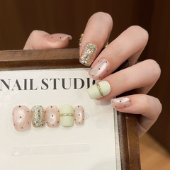 Pistachio Champagne Press-On Nails