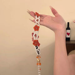 Plum Blossom Pearl Hair Chain