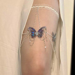 Rose & Butterfly Thigh Chain