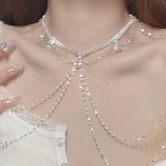 Silver Stardust Body Necklace
