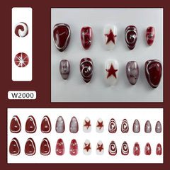 Y2K Silver Swirl Press-On Nails