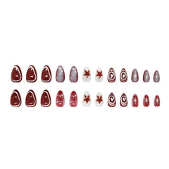 Y2K Silver Swirl Press-On Nails