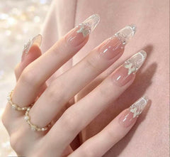 Crystal Butterfly Press-On Nails