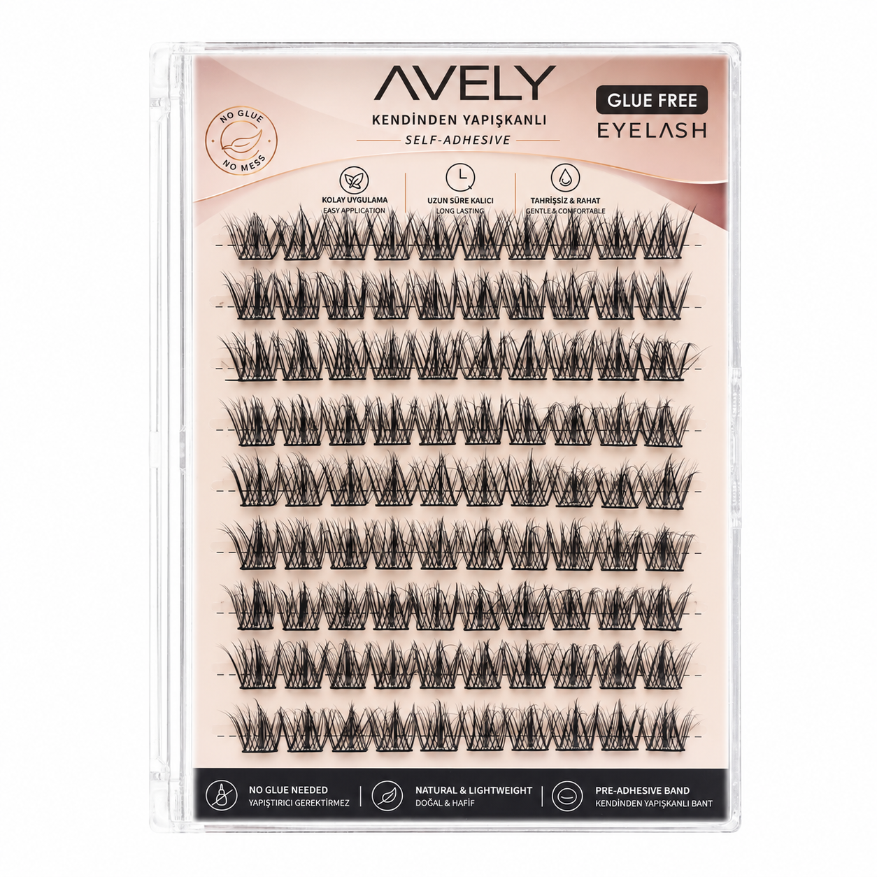 Avely 99PC Pre-Glued Cluster Lashes