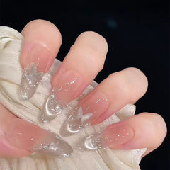 Crystal Butterfly Press-On Nails