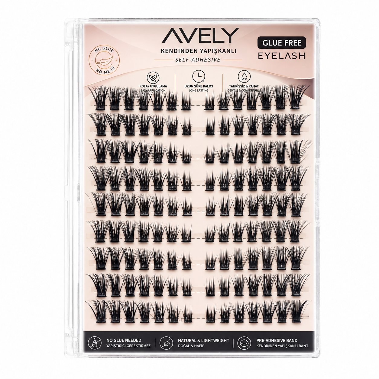 Avely 99PC Pre-Glued Cluster Lashes