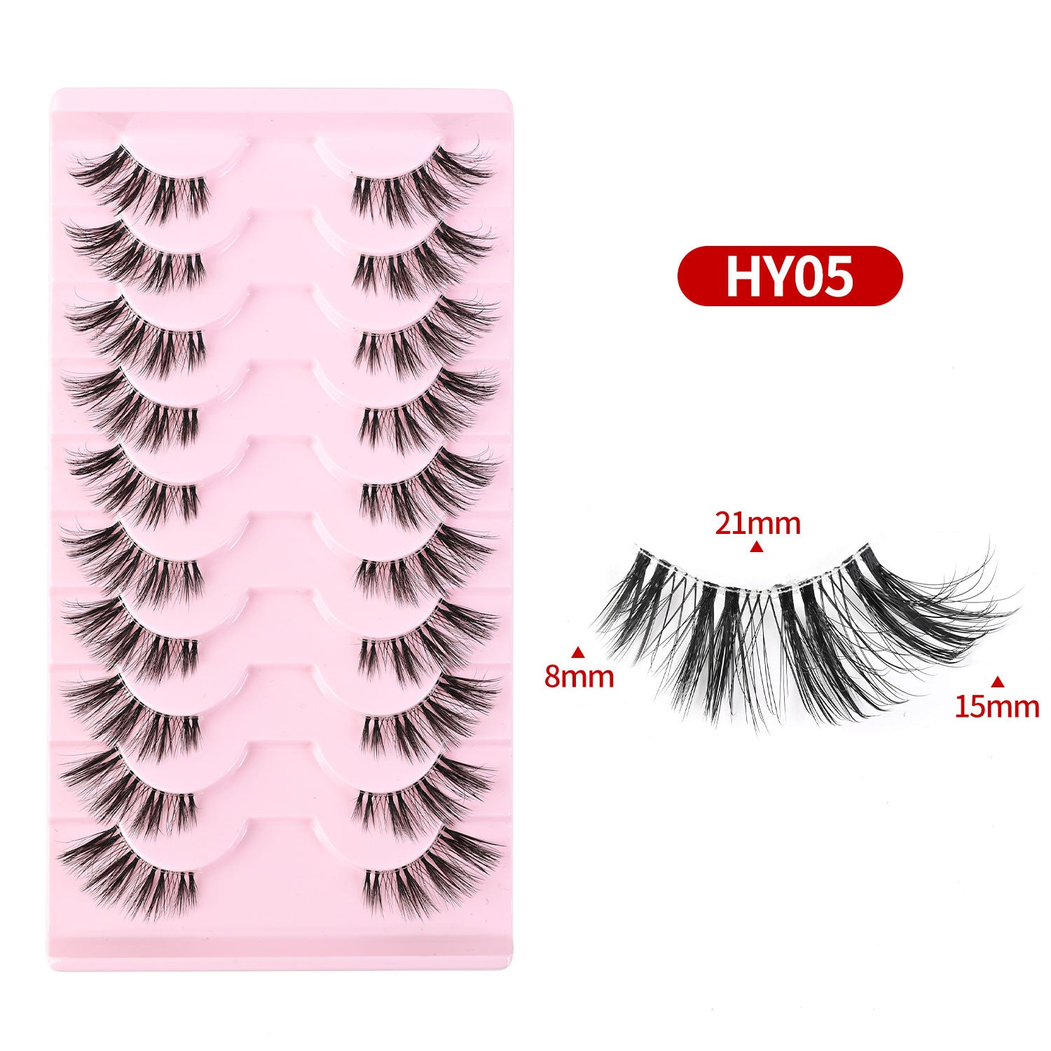 Sienna Half Cat-Eye Lashes – 10 Pairs
