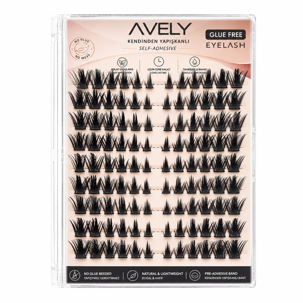 Avely 99PC Pre-Glued Cluster Lashes