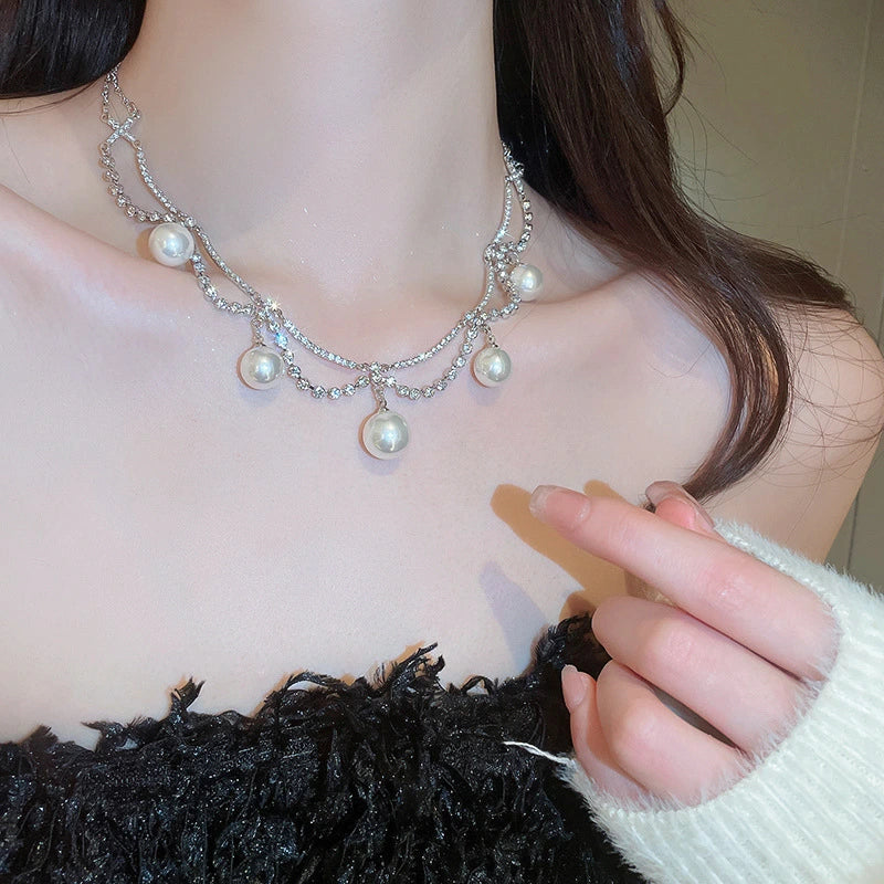 Audrey Pearl Drop Necklace