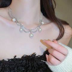 Audrey Pearl Drop Necklace