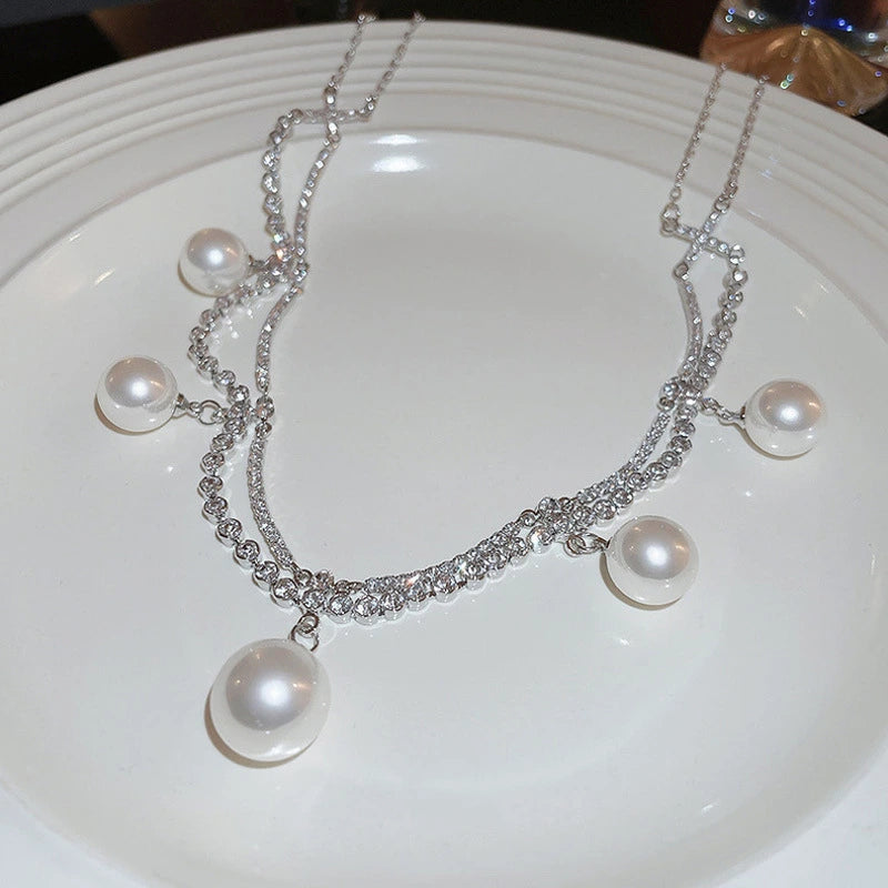 Audrey Pearl Drop Necklace