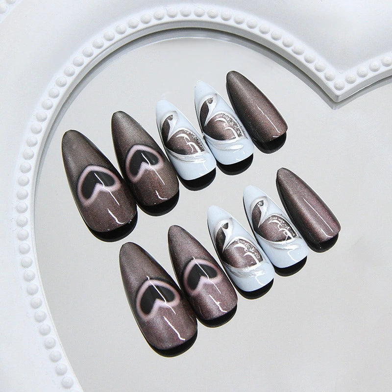 Berry Sweetheart Cat Eye Press-On Nails