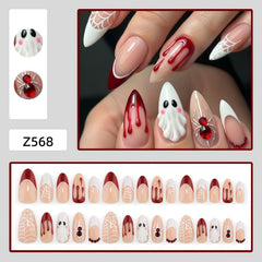 Bloody Ghost 3D Spider Press-On Nails