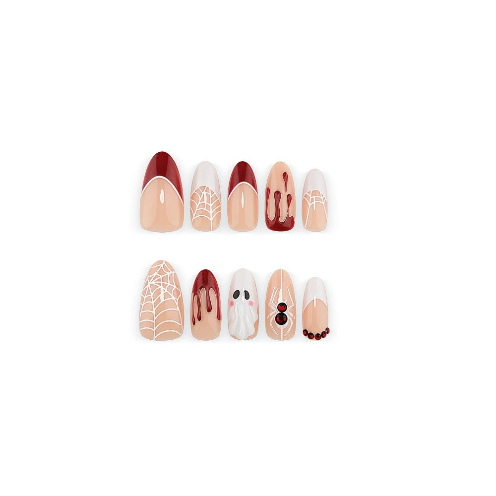 Bloody Ghost 3D Spider Press-On Nails