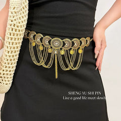 Bohemian Concho Medallion Waist Chain