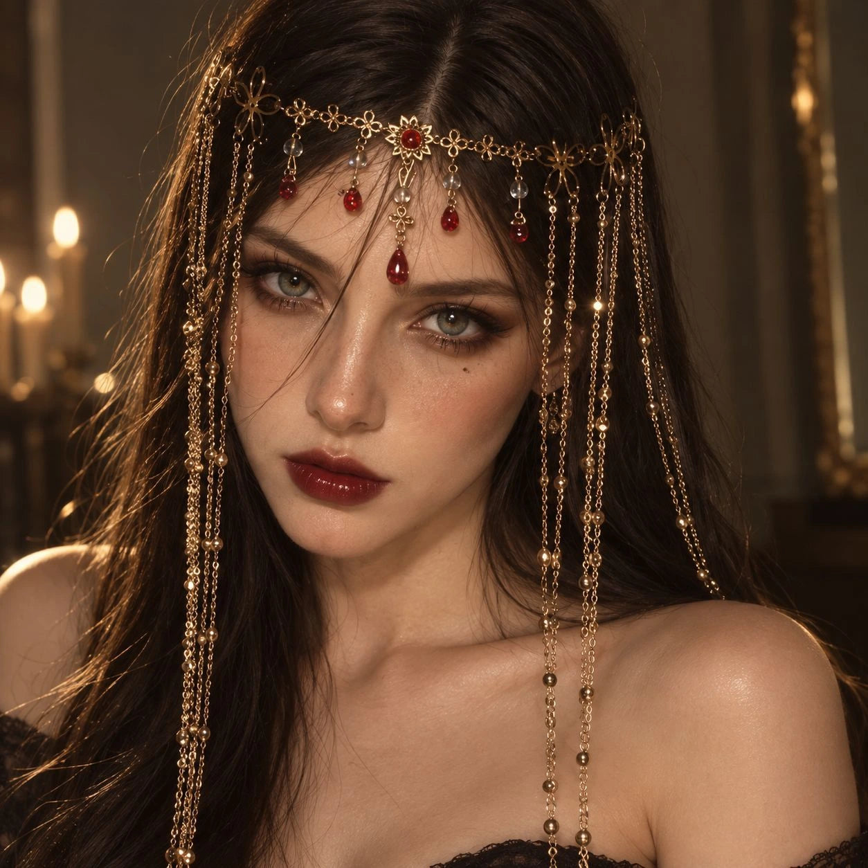 Byzantine Rose Headpiece