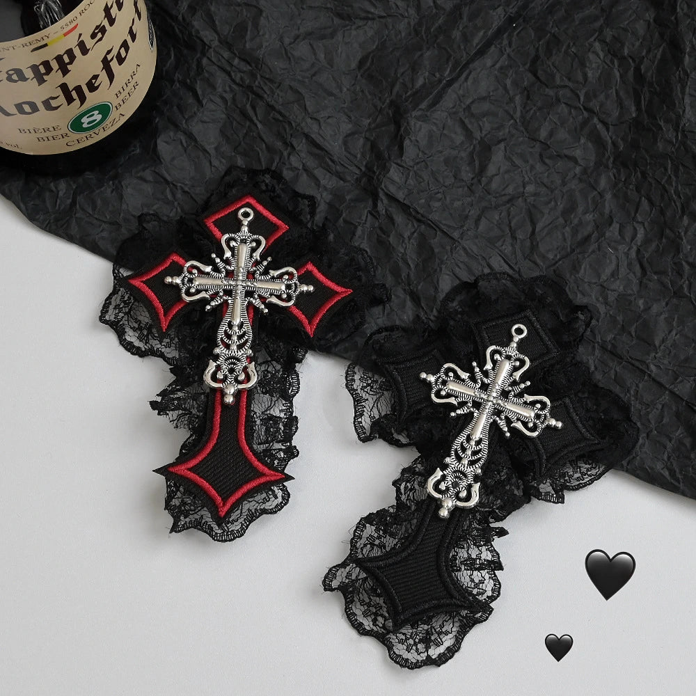 Crimson Chapel Cross Clips