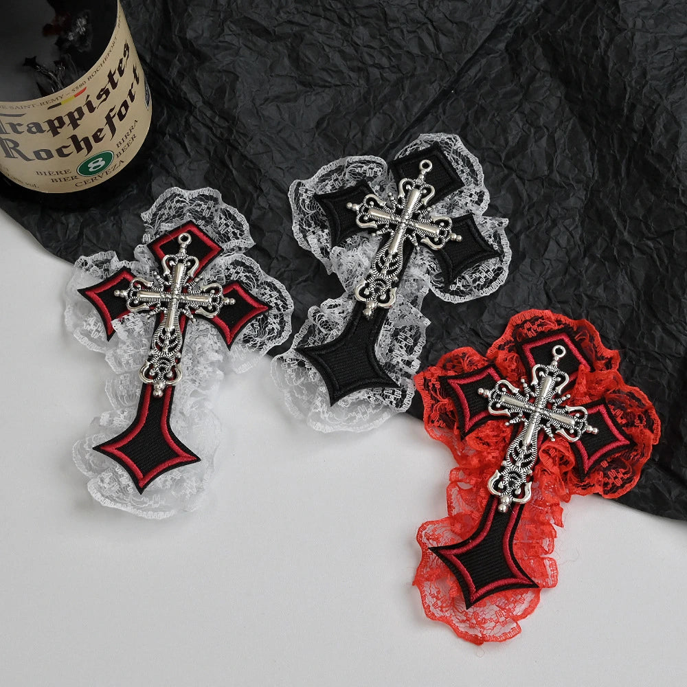 Crimson Chapel Cross Clips