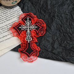 Crimson Chapel Cross Clips