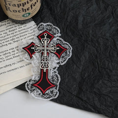 Crimson Chapel Cross Clips