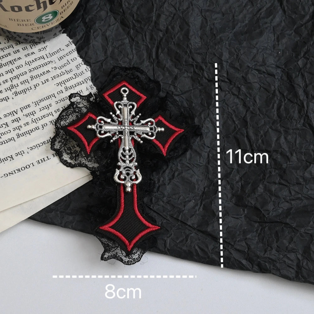 Crimson Chapel Cross Clips
