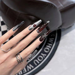 Crimson Eye Cyberpunk Press-On Nails