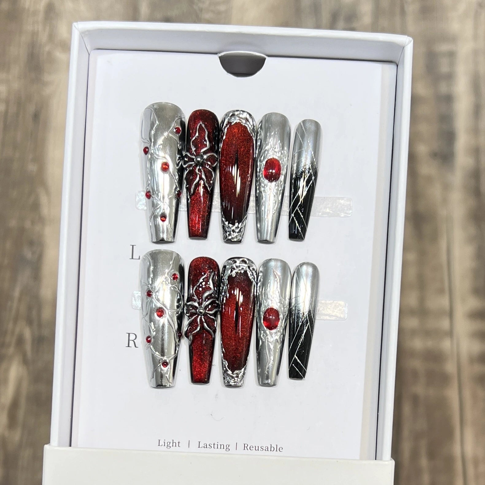 Crimson Eye Cyberpunk Press-On Nails
