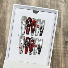 Crimson Eye Cyberpunk Press-On Nails