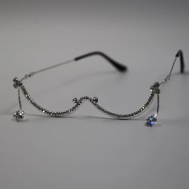 Crystal Blossom Chain Glasses