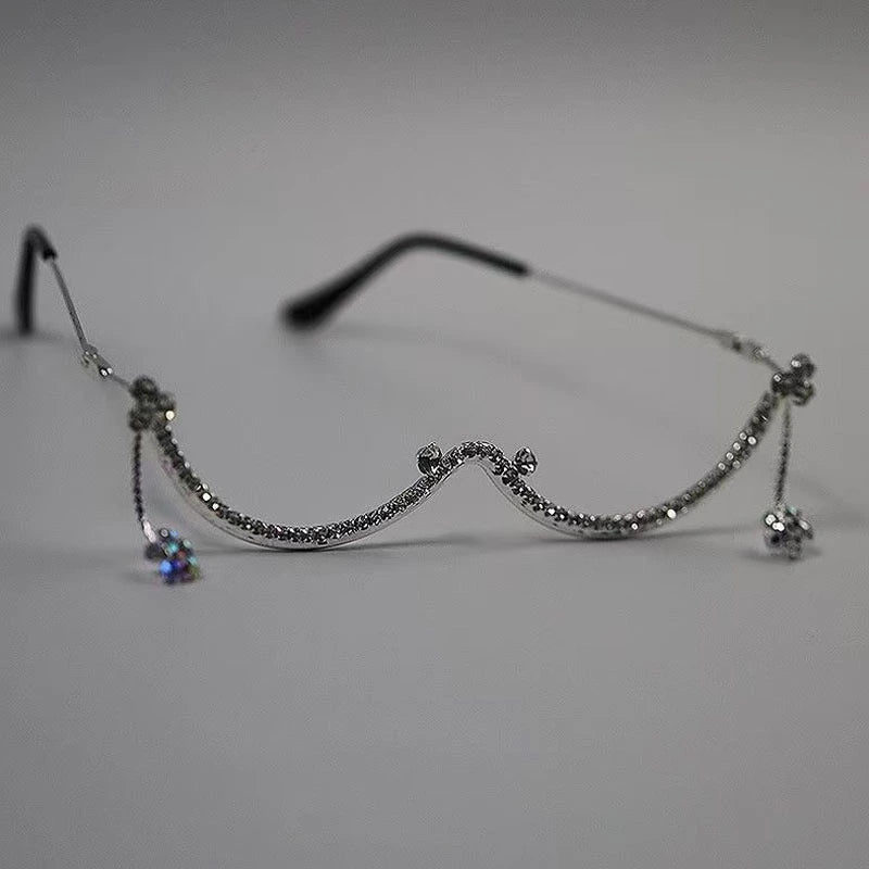 Crystal Blossom Chain Glasses