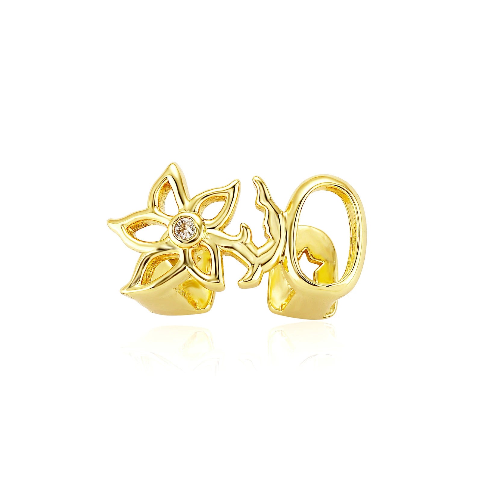 Floral Muse Gold Teeth Grillz