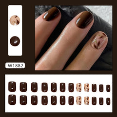French Vintage Short Press-On Nails