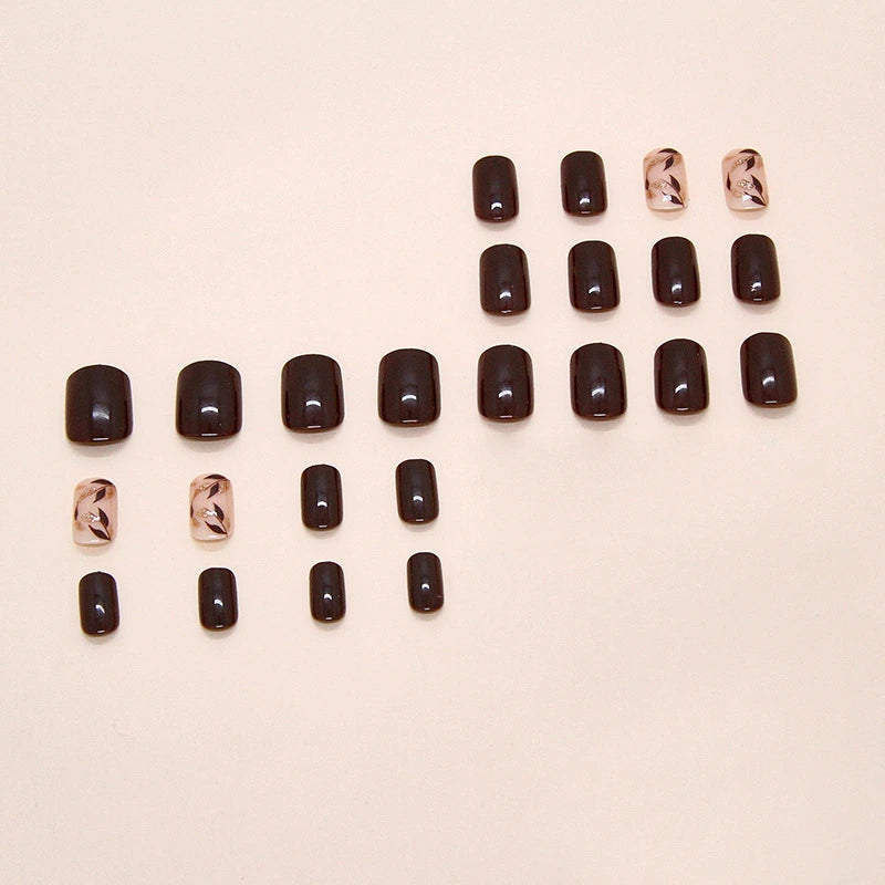 French Vintage Short Press-On Nails