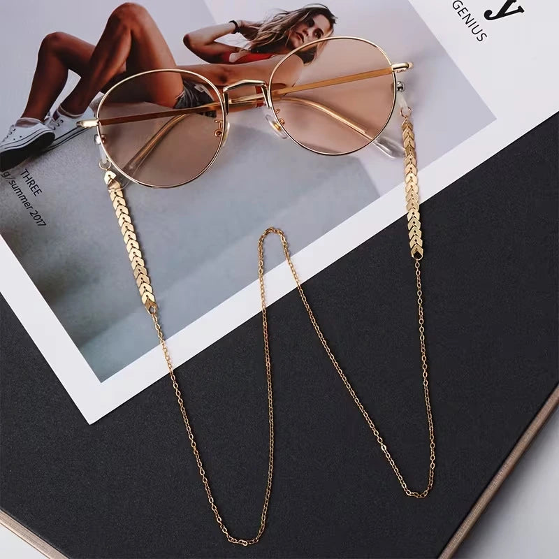 Metallic Style Glasses Chain