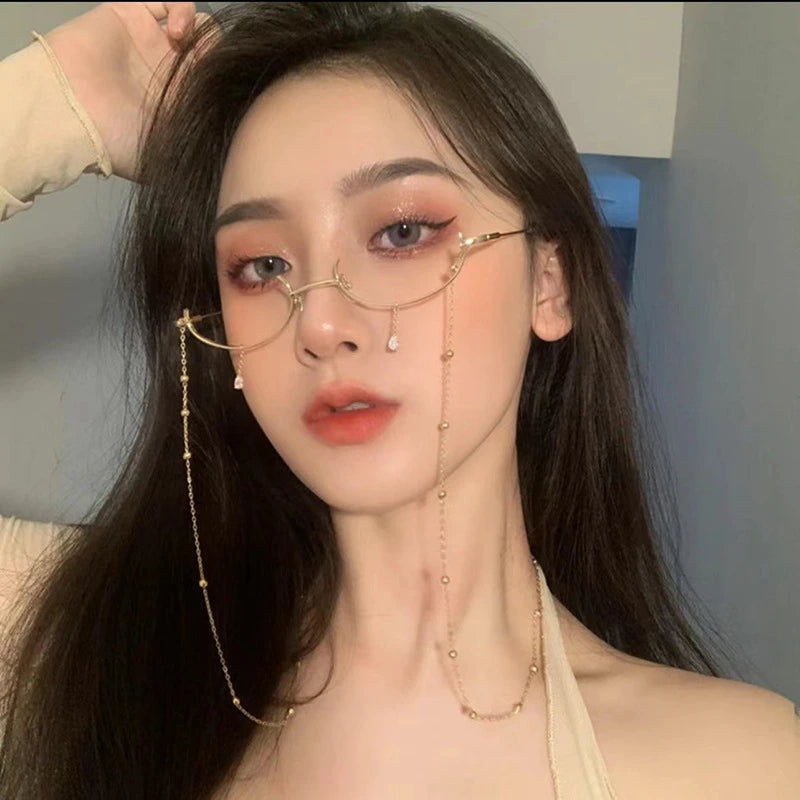 Golden Tear Chandelier Decorative Eyewear