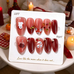 Gothic Halloween Ghost Press-On Nails