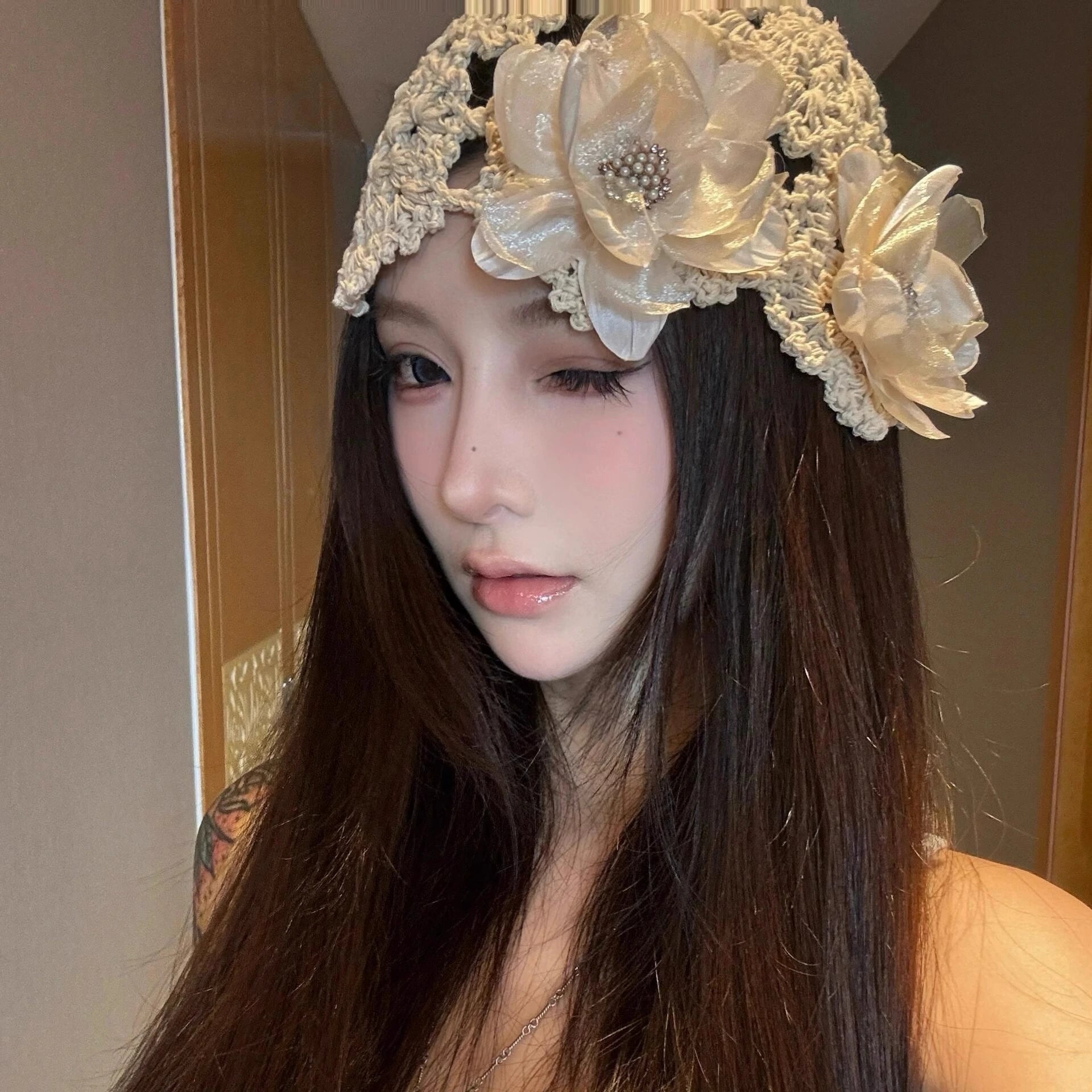 Ivory Petal Dream Headwrap