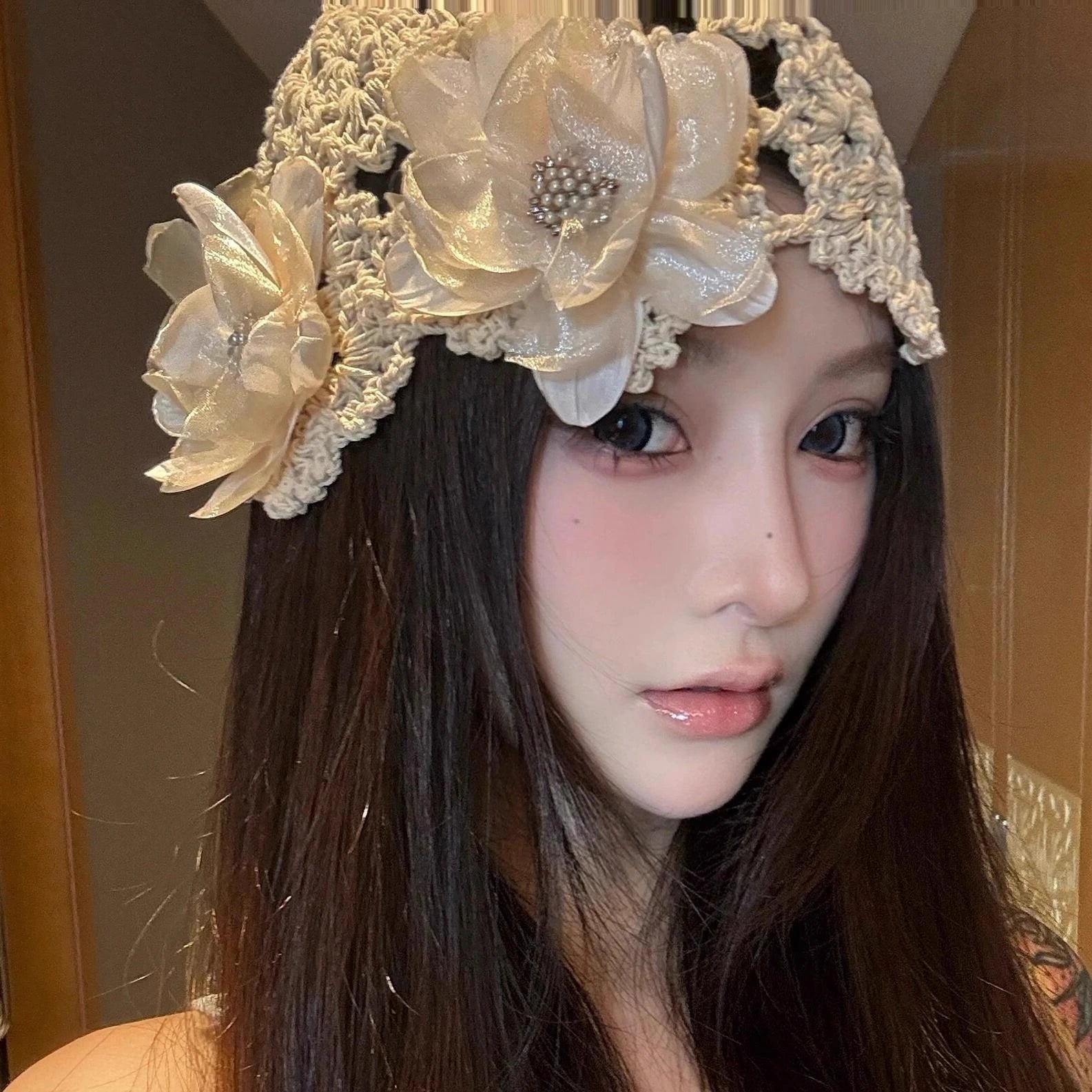 Ivory Petal Dream Headwrap