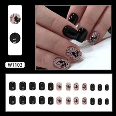 Midnight Butterfly Press-On Nails